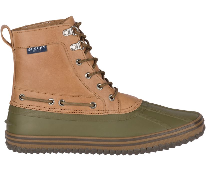 Sperry Huntington Duck Boots - Men's Duck Boots - Brown/Olive [UL9283610] Sperry Top Sider Ireland
